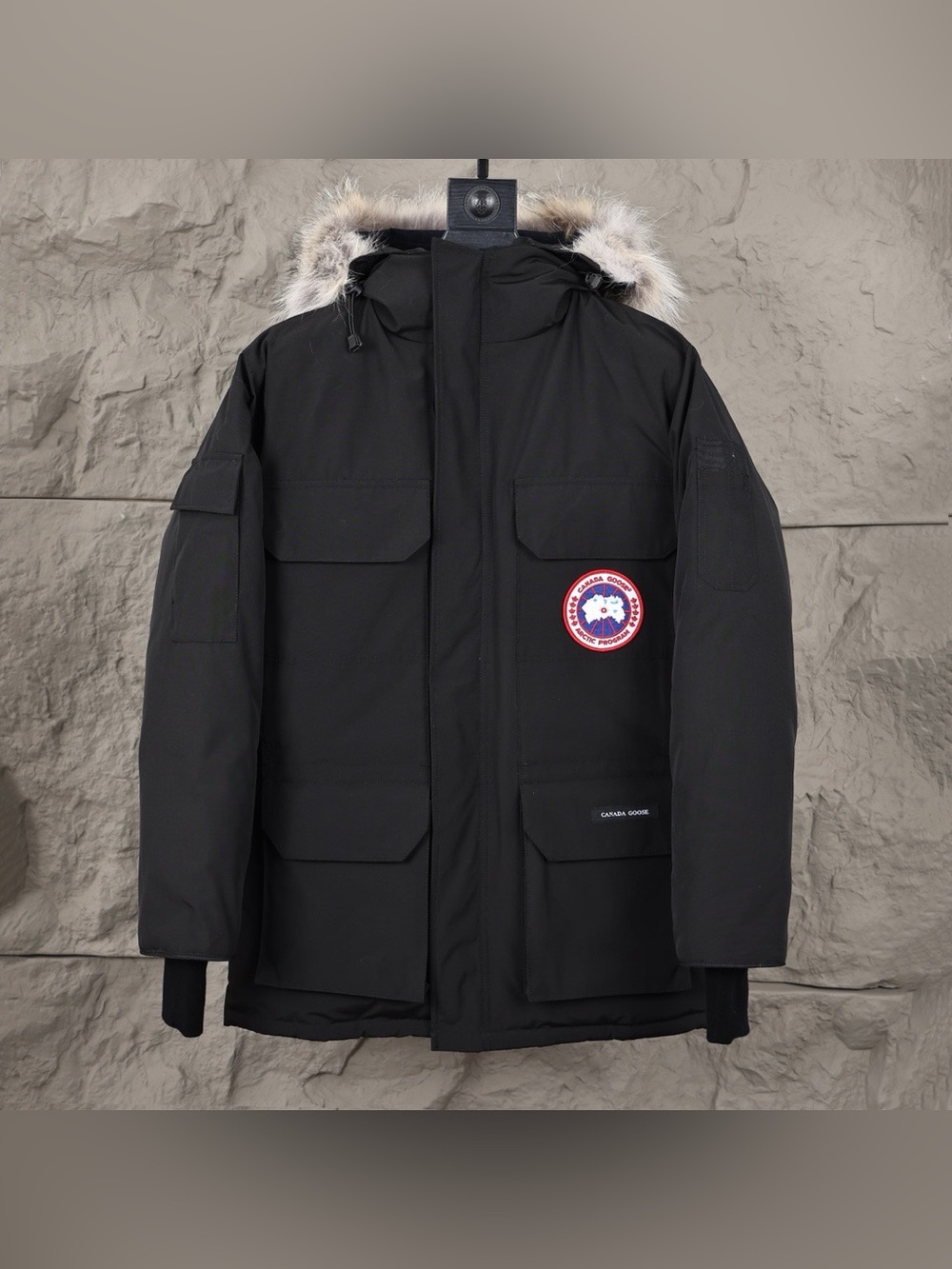 Canada Goose Black Parka with Fur-Trim Hood